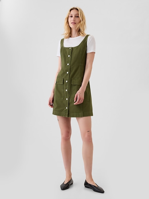 Image number 1 showing, Utility Button Mini Dress