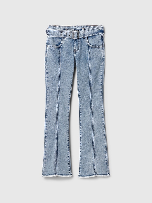 Image number 5 showing, Kids Low Rise Belted Boot Jeans