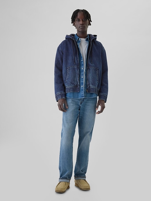 Image number 3 showing, Oversized Lined Denim Hoodie