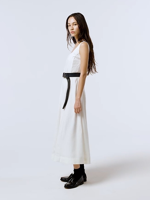 Image number 7 showing, Linen-Blend Midi Dress