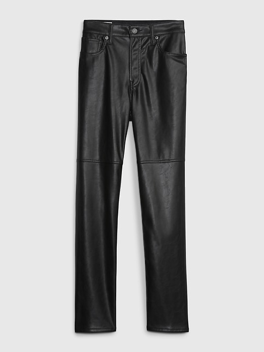 Image number 6 showing, High Rise Vegan Leather Cheeky Straight Pants