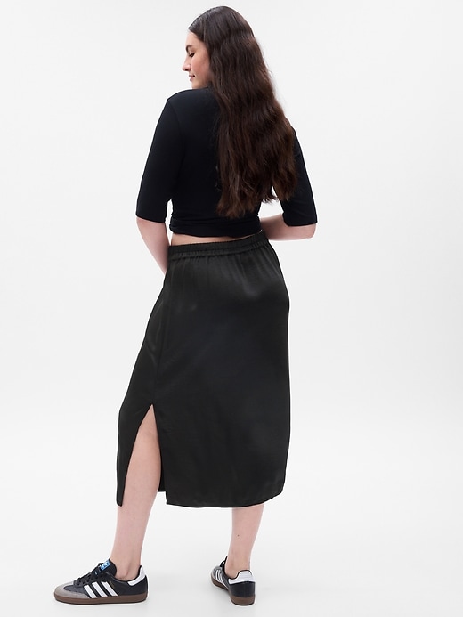 Image number 9 showing, Satin Midi Skirt