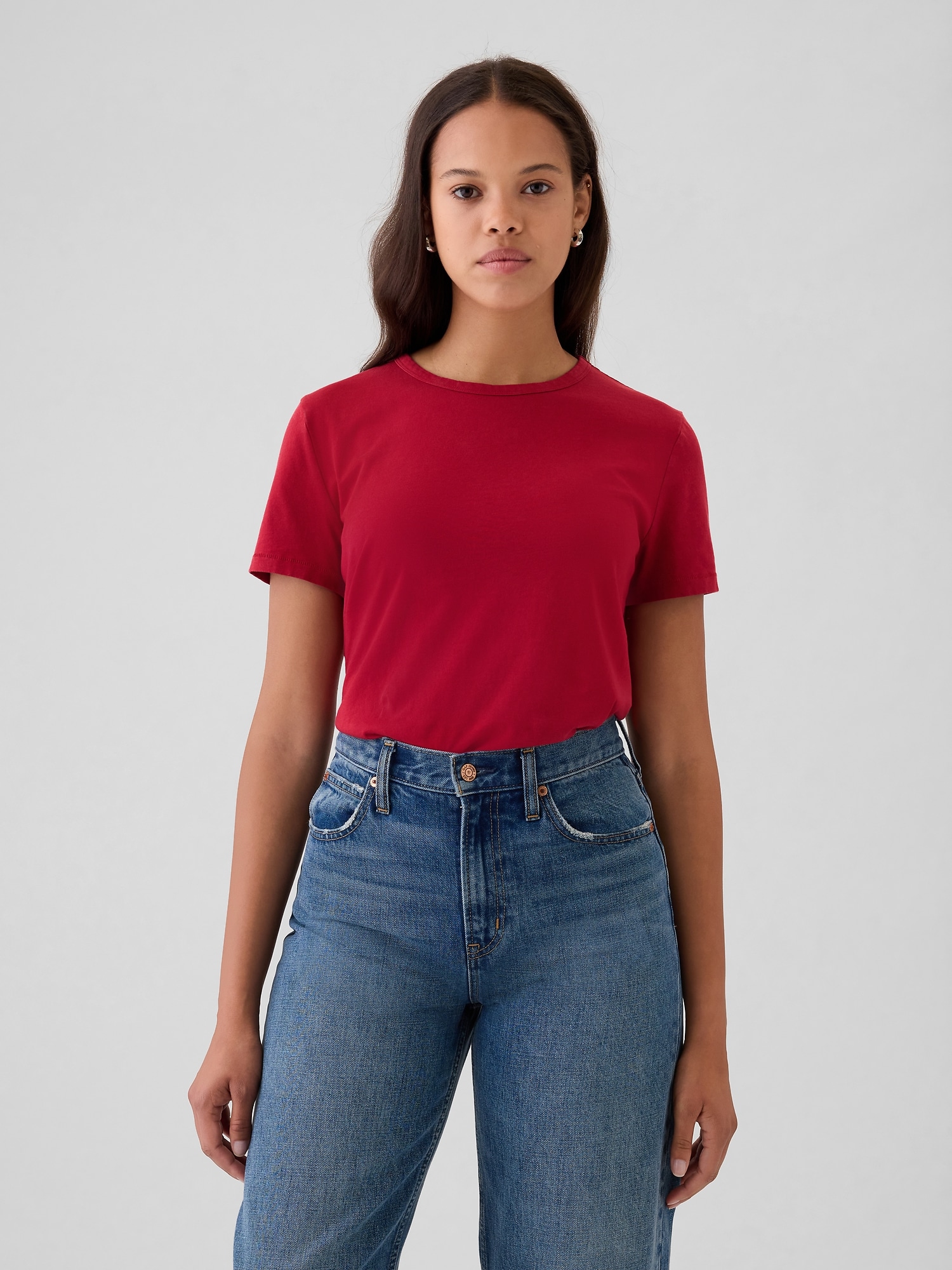 Organic Cotton Vintage T-Shirt - Red