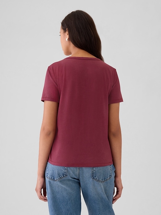 Image number 2 showing, Organic Cotton Vintage V-Neck T-Shirt