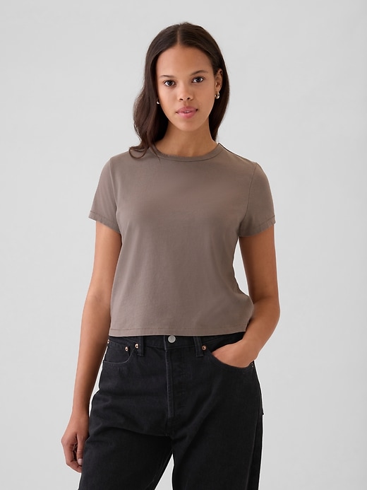 Image number 1 showing, Organic Cotton Vintage Shrunken T-Shirt