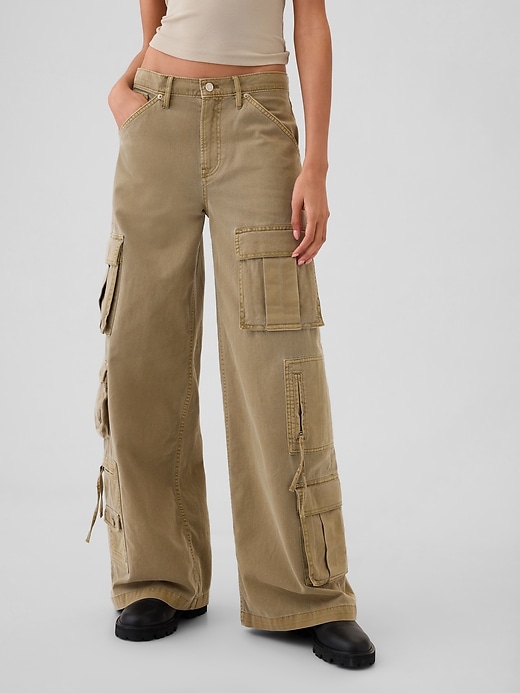 Image number 2 showing, Mid Rise Relaxed Cargo Pants