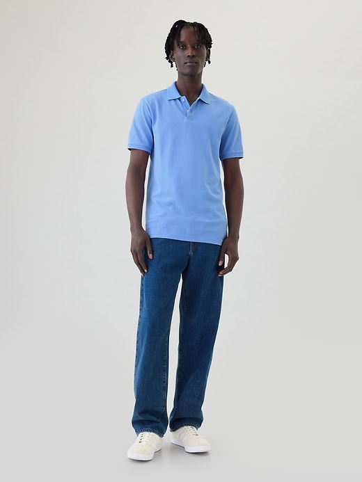 Image number 3 showing, Washed Pique Polo Shirt