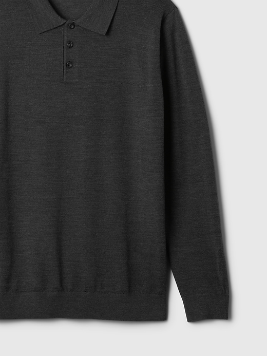 Image number 4 showing, Merino Polo Sweater