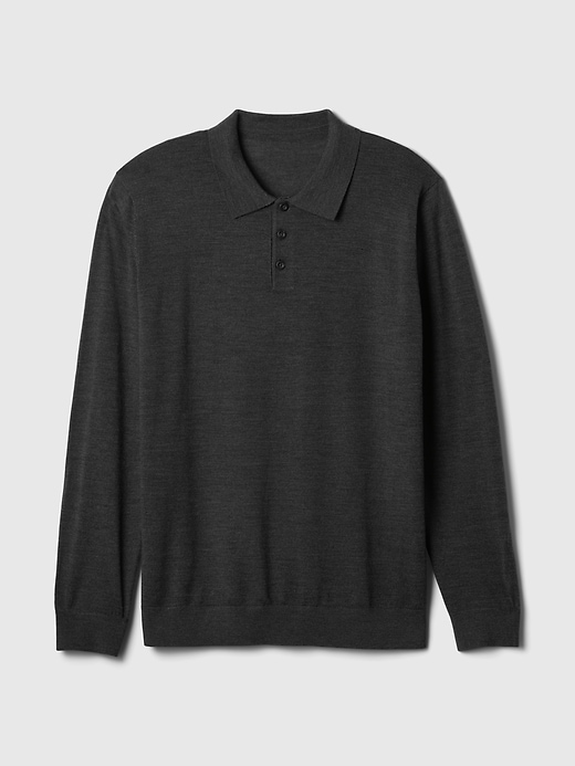 Image number 5 showing, Merino Polo Sweater