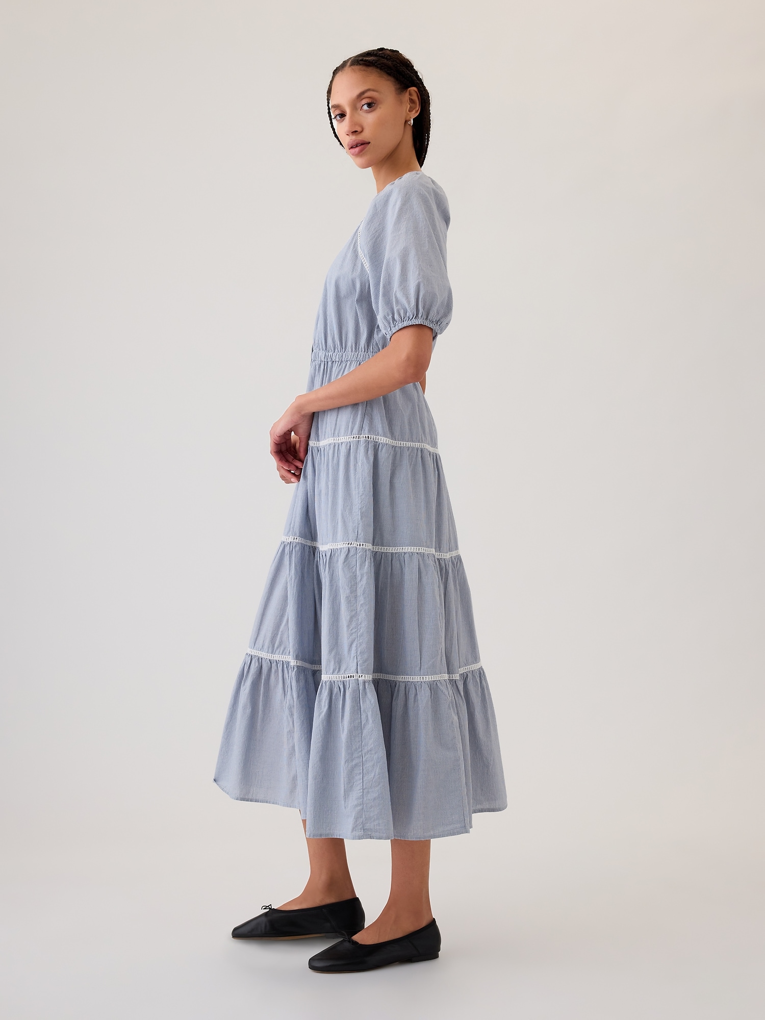 Tiered Maxi Shirtdress