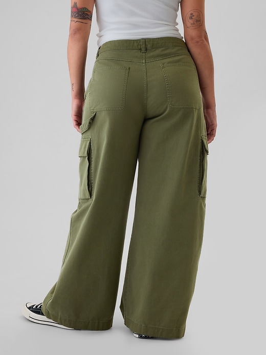 Image number 6 showing, Low Rise Cargo Baggy Khakis