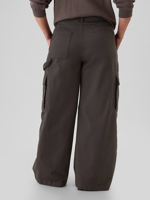 Image number 6 showing, Low Rise Cargo Baggy Khakis