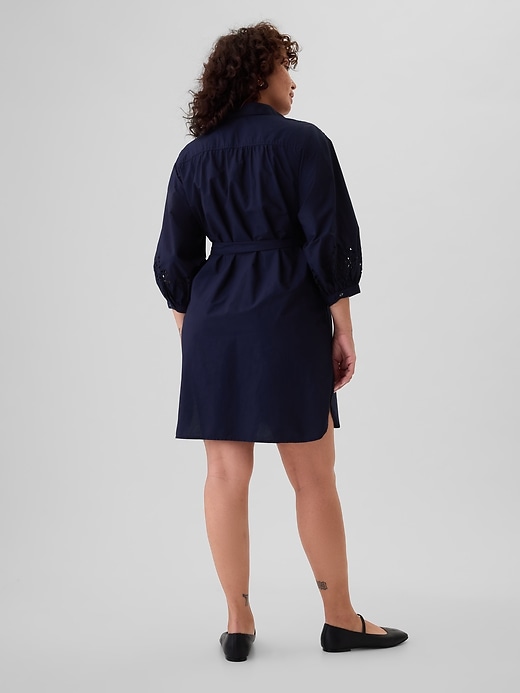 Image number 6 showing, Eyelet Mini Shirtdress