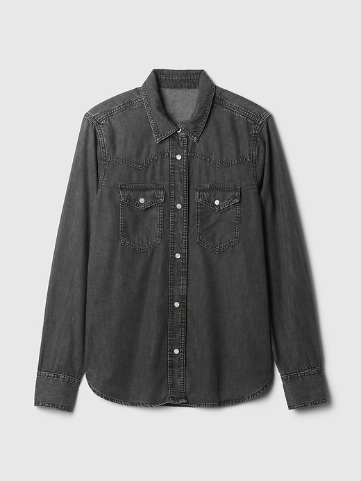 Image number 8 showing, Denim Western Shirt