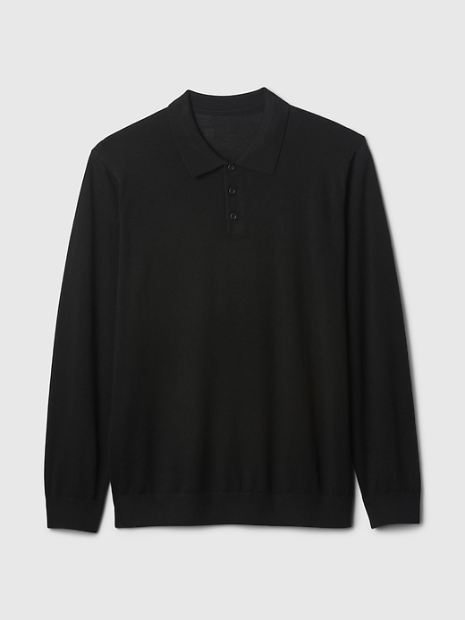 Image number 9 showing, Merino Polo Sweater