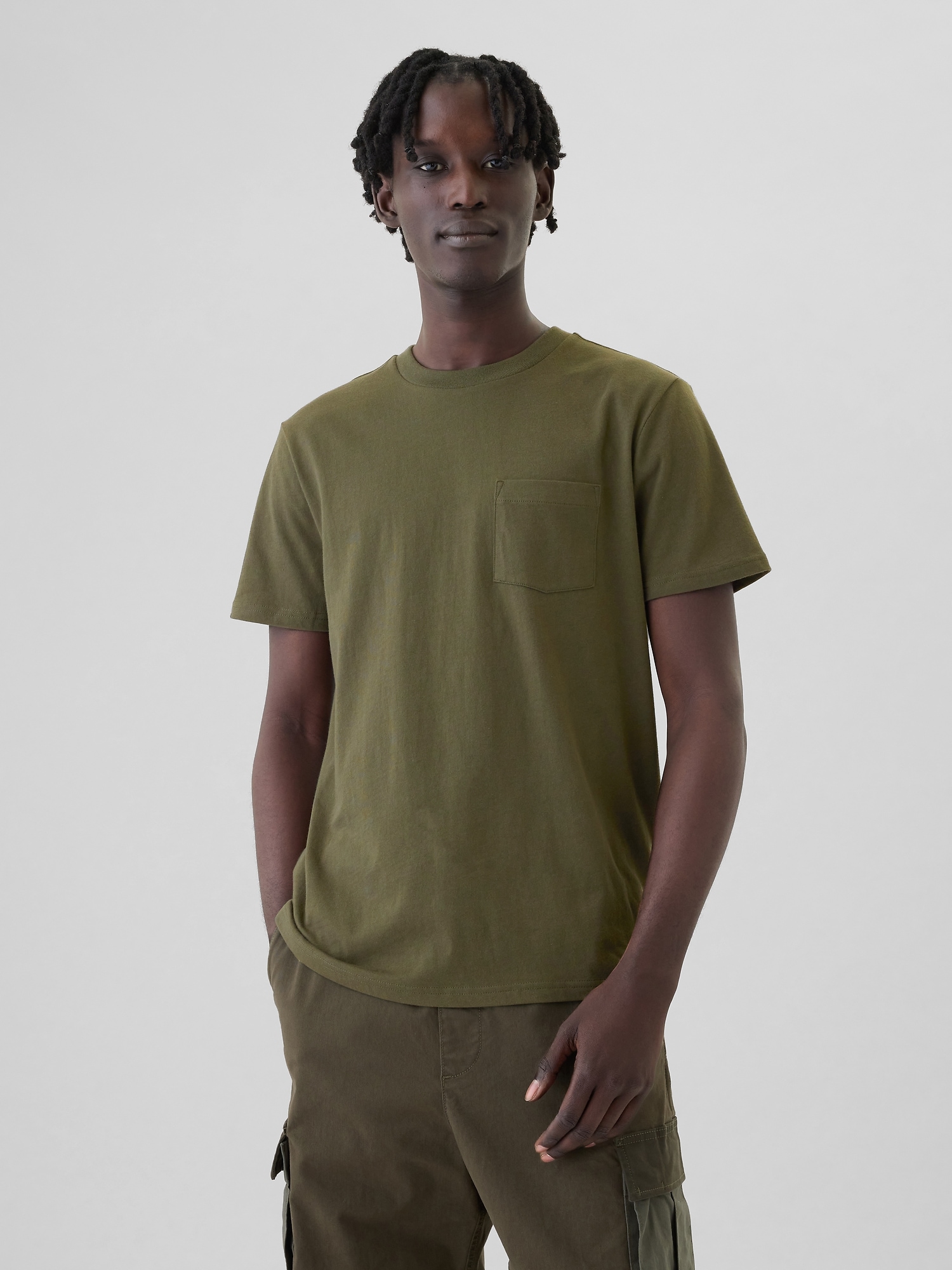 Organic Cotton Pocket T-Shirt - Green