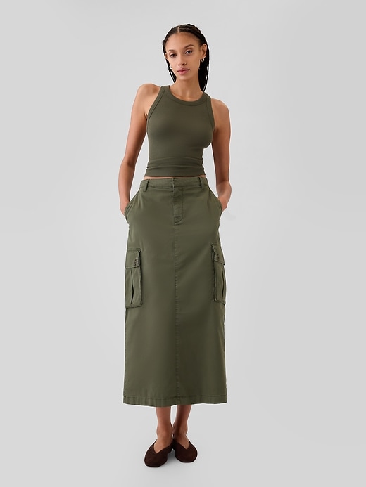 Image number 1 showing, Utility Cargo Midi Skirt