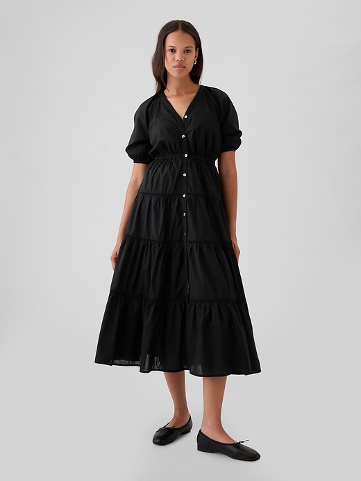 Image number 1 showing, Tiered Maxi Shirtdress