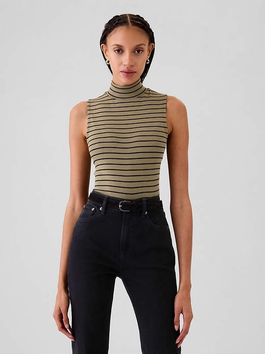 Image number 1 showing, Modern Mockneck Tank Top