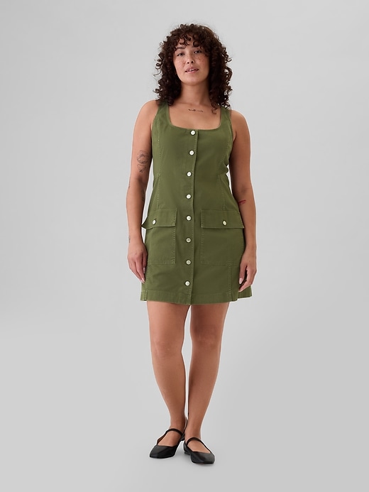 Image number 5 showing, Utility Button Mini Dress