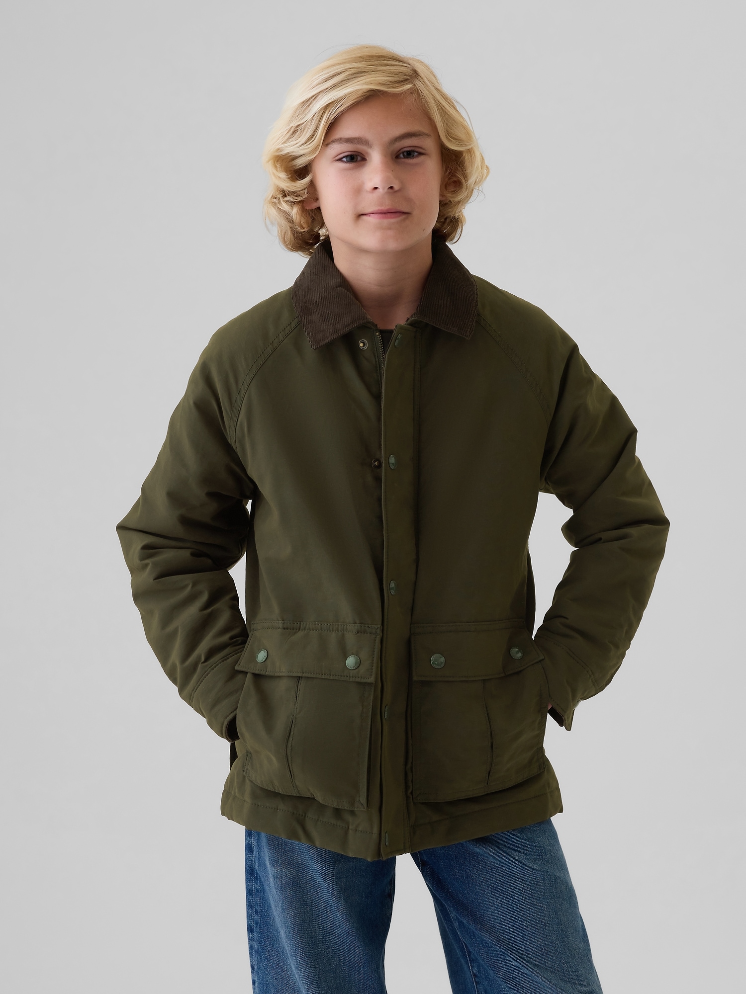 Boys waxed jacket hotsell