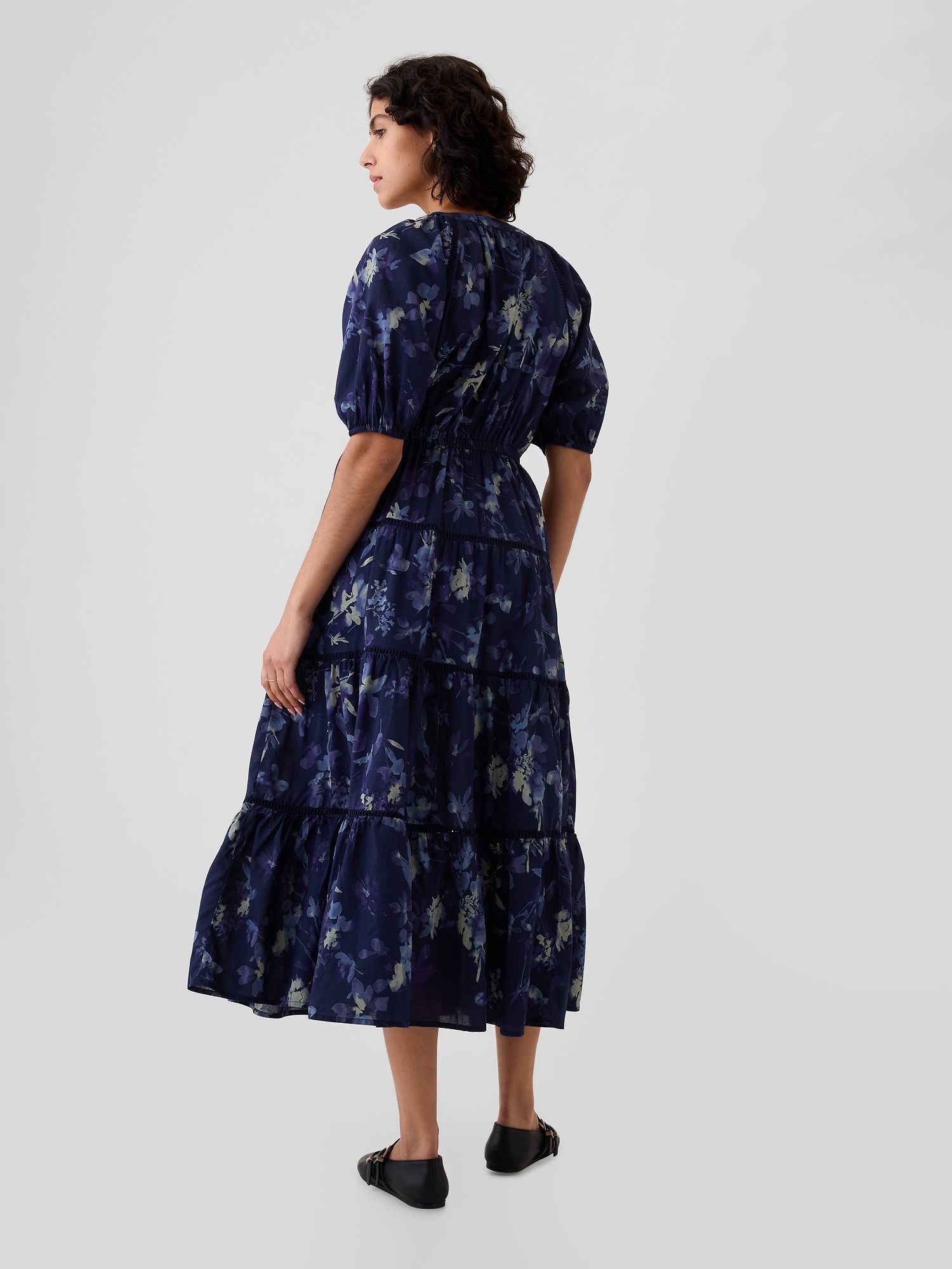 Tiered Maxi Shirtdress Gap