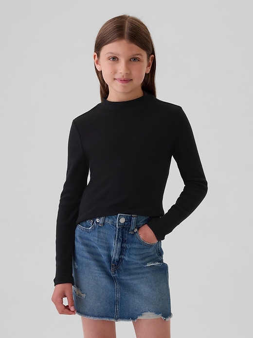 Image number 1 showing, Kids Rib Mockneck T-Shirt