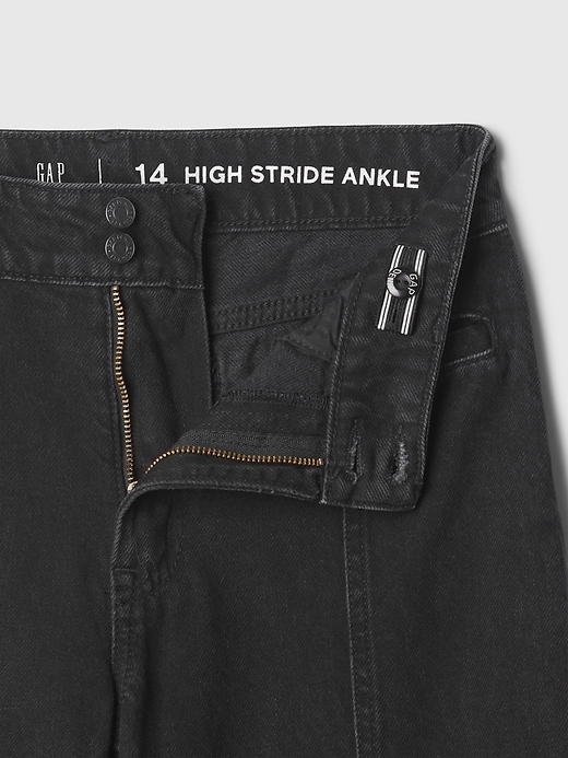 Image number 4 showing, Kids High Rise Stride Wide-Leg Ankle Jeans