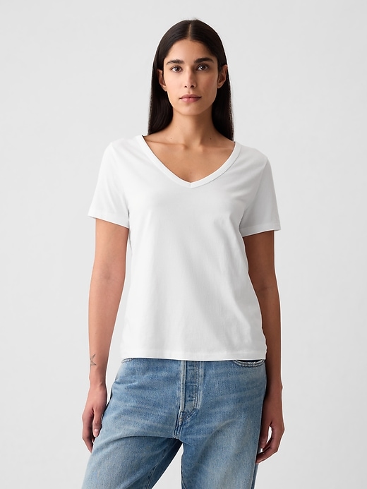 Image number 9 showing, Organic Cotton Vintage V-Neck T-Shirt