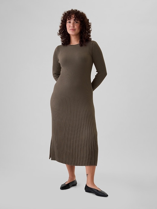 Image number 5 showing, Rib Sweater Maxi Dress