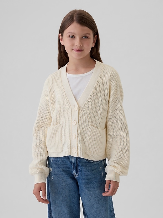 Image number 10 showing, Kids Shaker-Stitch Cropped Cardigan