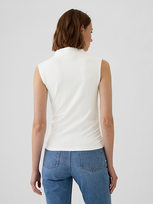 Image number 2 showing, Modern Funnel-Neck Ruched Tank Top