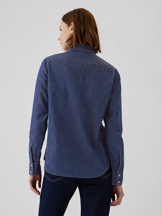 Image number 2 showing, Denim Western Shirt