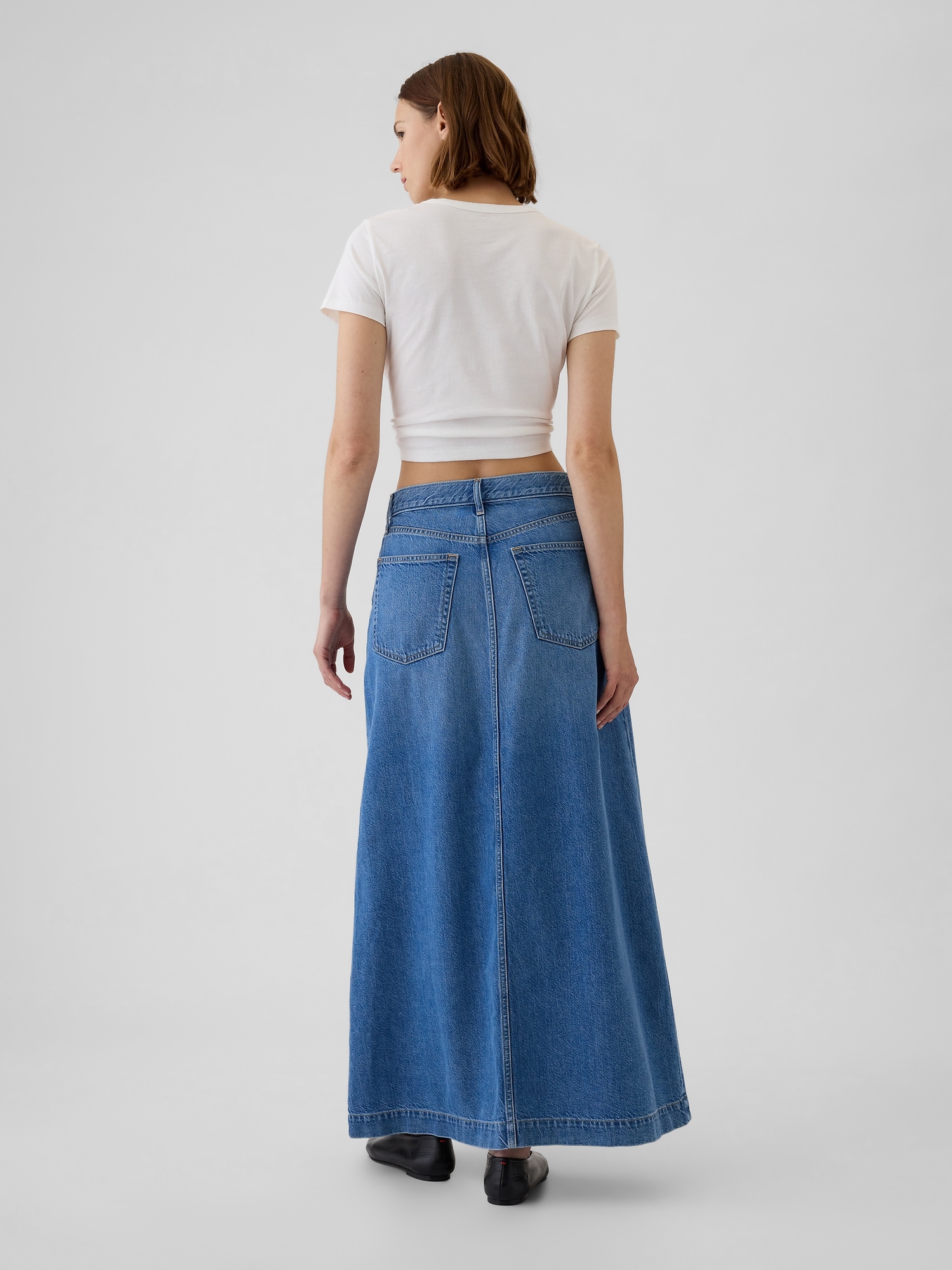 Women s Ultrasoft Denim Maxi Skirt by Gap Blue Size 25