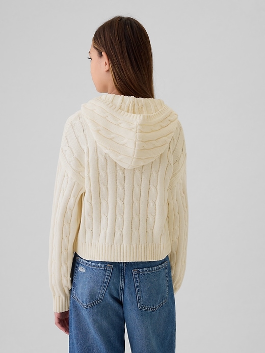 Image number 2 showing, Kids Cable-Knit Cropped Sweater