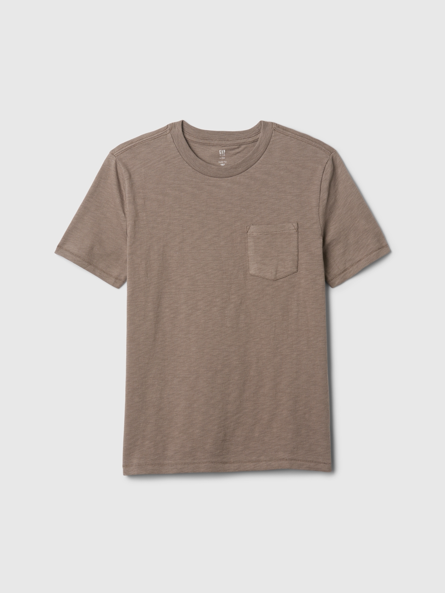 Kids Pocket T-Shirt - Brown