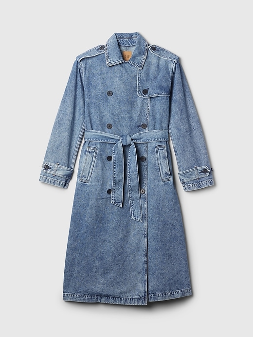 Image number 5 showing, Longline Icon Denim Trench Jacket