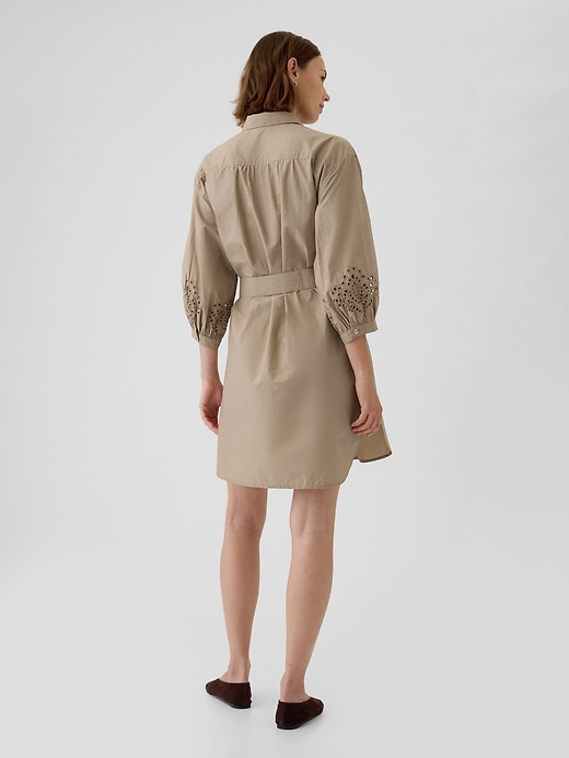 Image number 2 showing, Eyelet Mini Shirtdress