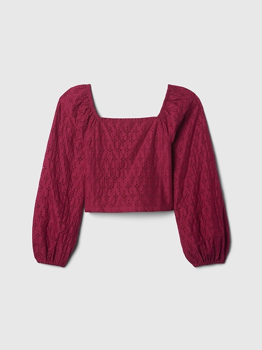 Image number 9 showing, Kids Cropped Puff Sleeve Shirt