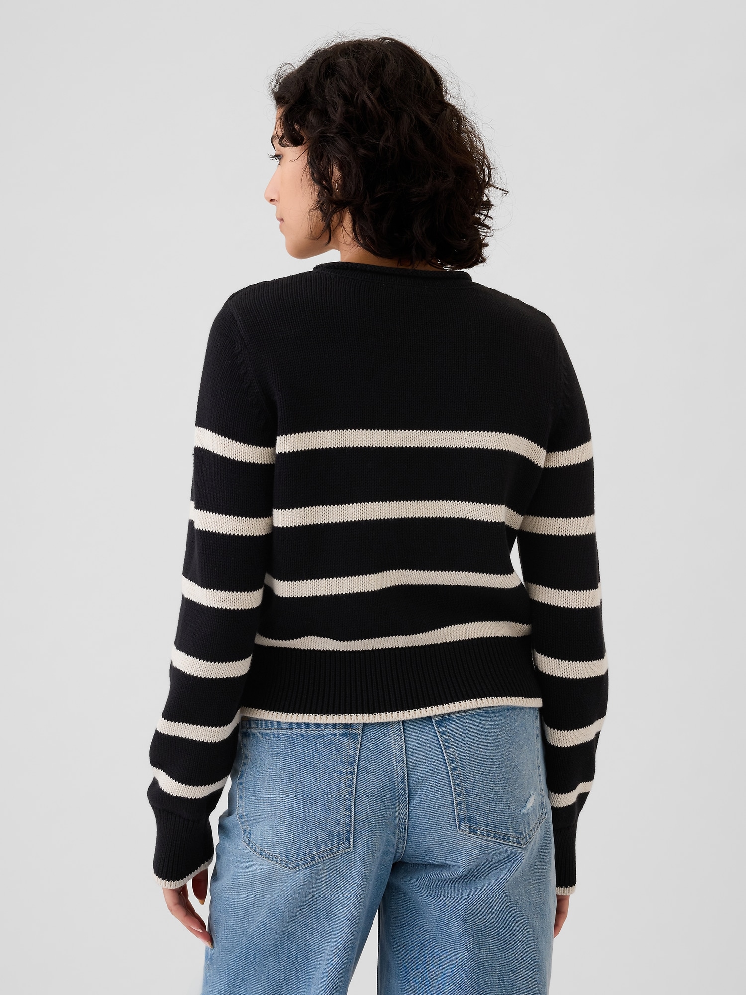 Shrunken Roll Neck Sweater