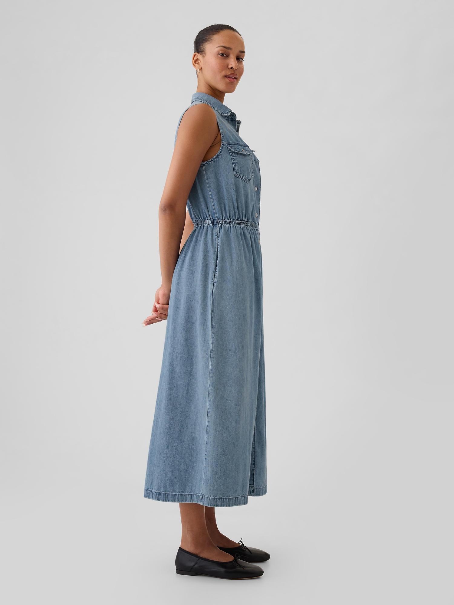 GapHeritage Western Denim Midi Dress