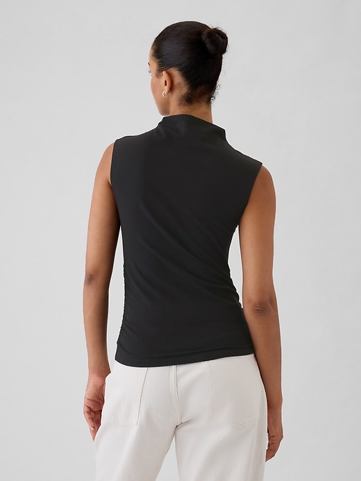 Image number 2 showing, Modern Funnel-Neck Ruched Tank Top