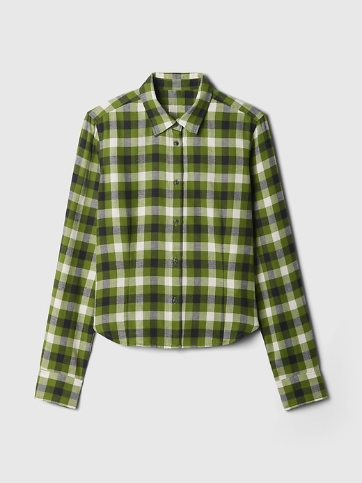 Image number 5 showing, Cropped Flannel Shirt