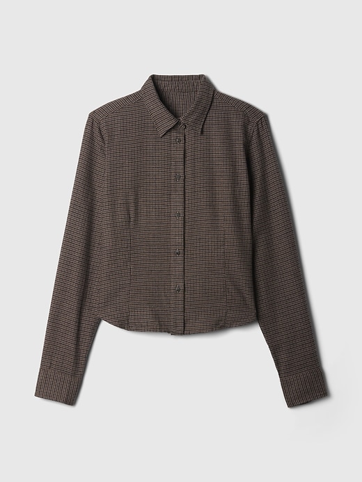 Image number 5 showing, Cropped Flannel Shirt