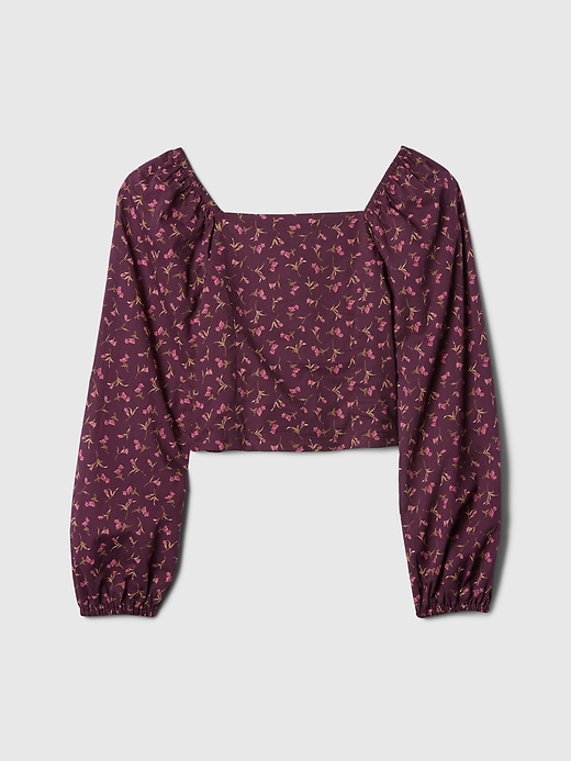 Image number 5 showing, Kids Cropped Puff Sleeve Shirt