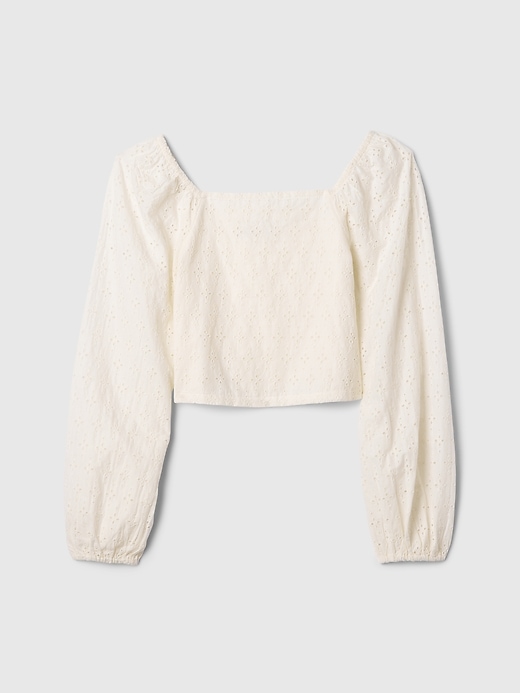 Image number 9 showing, Kids Cropped Puff Sleeve Shirt