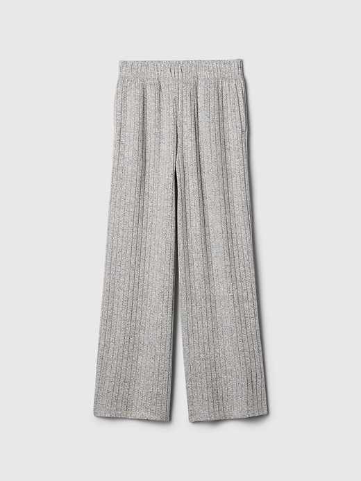 Image number 9 showing, Kids Softspun Rib Wide-Leg Pants