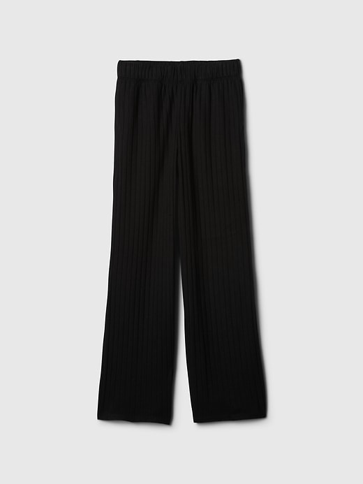 Image number 9 showing, Kids Softspun Rib Wide-Leg Pants