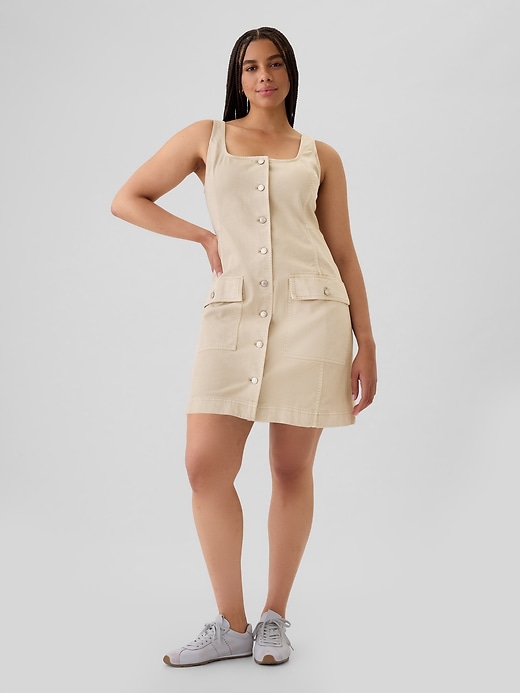 Image number 5 showing, Utility Button Mini Dress