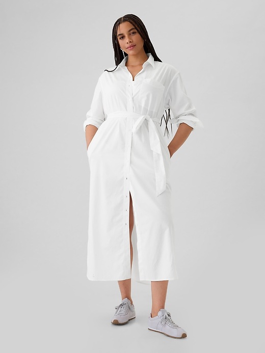 Image number 5 showing, Organic Cotton Maxi Shirtdress